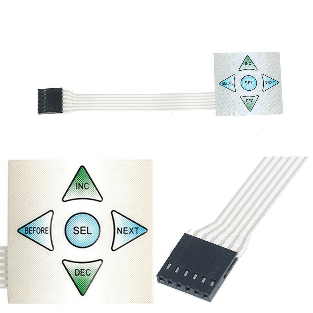 5 keys Matrix array 1x5 membrane switch keypad keyboard control panel 40*40 WF