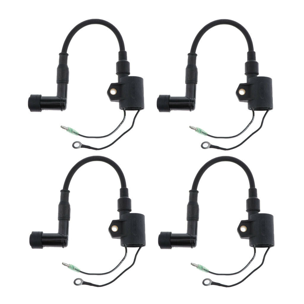 4pcs Ignition Coil Assembly for Yamaha 40HP Outboard Engine 6H5-85570-00