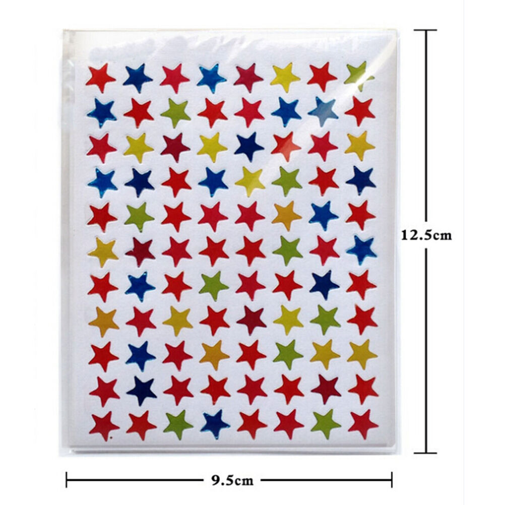 New 880Pcs Star Shape Stickers Labels For Children Teacher Reward DIY BD.l8