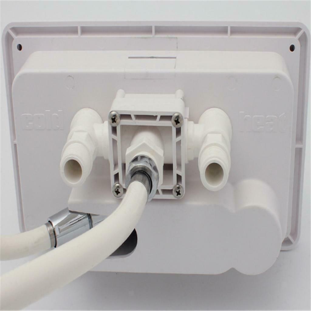 Premium White Shower Nozzle Box Set Sprayer Holder For RV with Lock&Keys