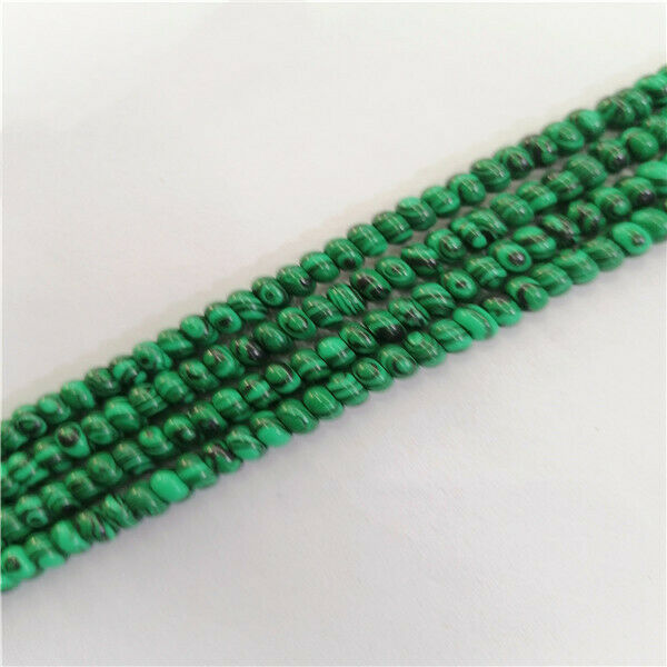 1 Strand 6x4mm Green Malachite Rondelle Abacus Spacer Beads Jewelry 15.5" HH9379