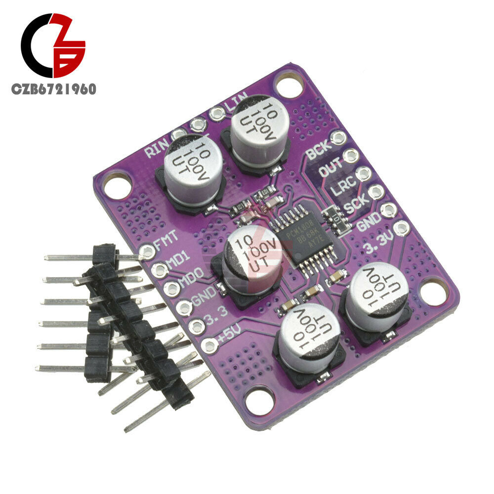 Audio Amplifier PCM1808 Stereo ADC Single Ended Analog Input Decoder Board 24bit