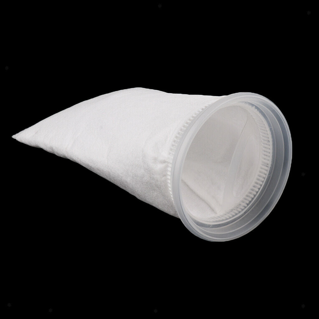 6pcs 100um Aquarium Tank Filter Bag   Tank Felt Filter Sock 4" Ring Dia.