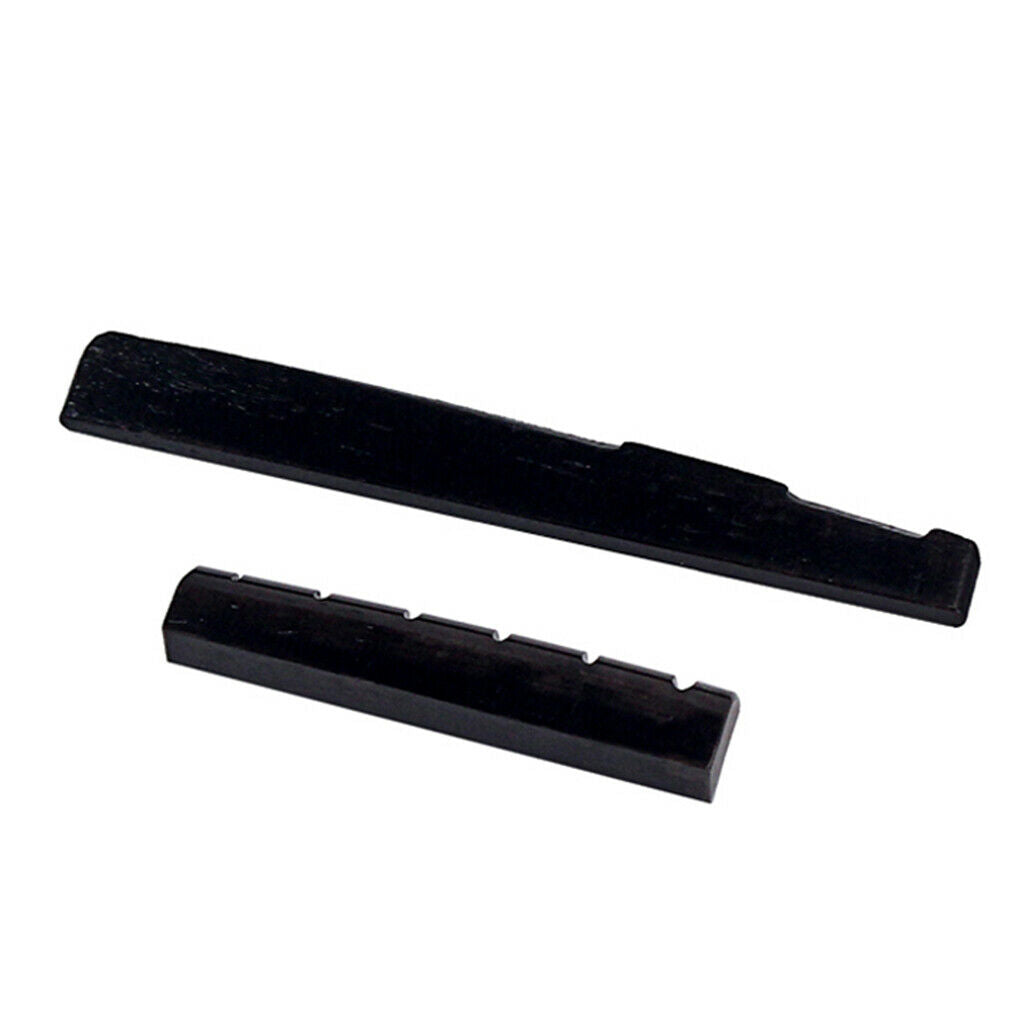 1 Set Black Camel Bone Bridge Saddle and Nut for Guitar Parts Accessory