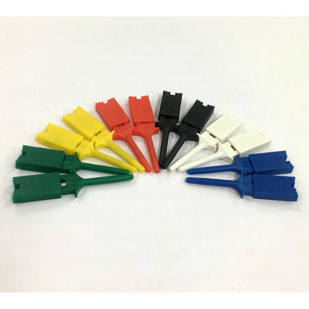 Electrical Testing Hook Clip Grabber Mini Hook Clip Test Hook Grabber x 12