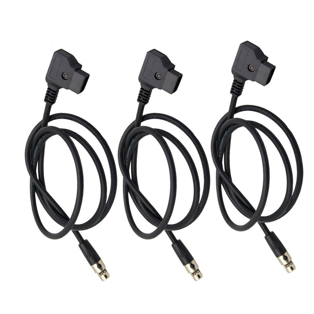 3x D-Tap to 4Pin XLR Female Adapter Power Coiled Cable For   Monitor