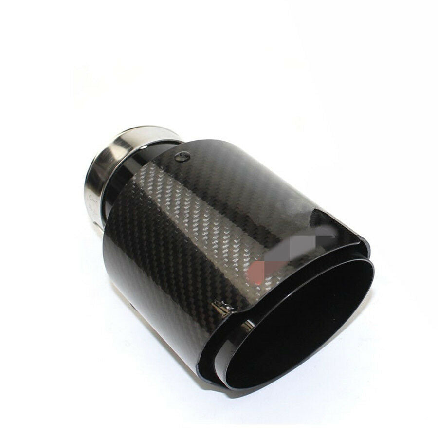 63MM IN-101MM OUT Universal Carbon Fiber Exhaust Tip Universal Muffler Tip