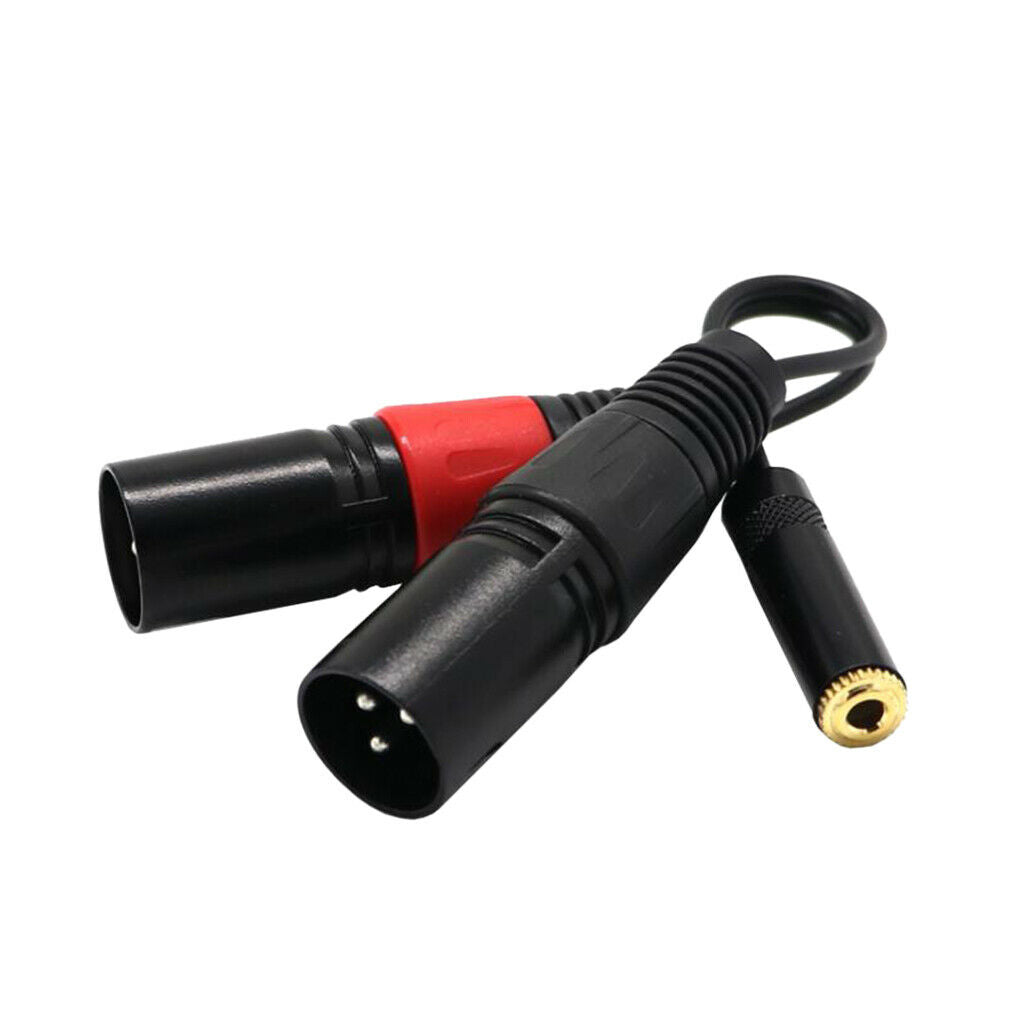 3.5mm (Mini) 1/8inch Stereo Female To Dual XLR Male Adapter Cable