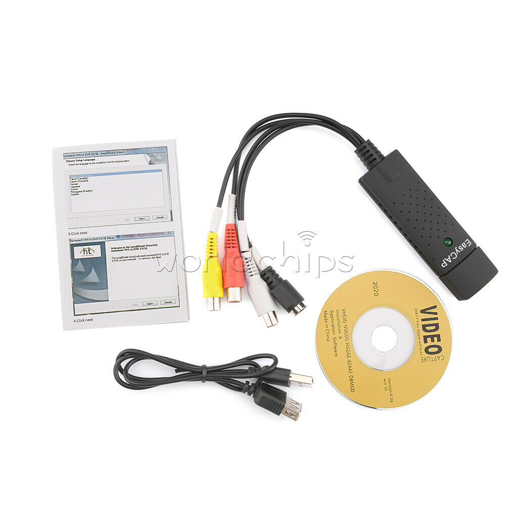USB2.0 Video Capture Card Videotape t DVD Converter Monitor Capture Card Adapter
