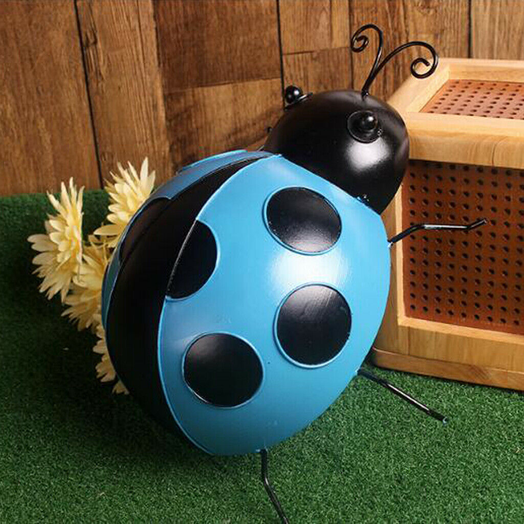 6Pcs Cute Iron Ladybird Hand Painted Wall Hanging Ladybug Kindergarten Decor