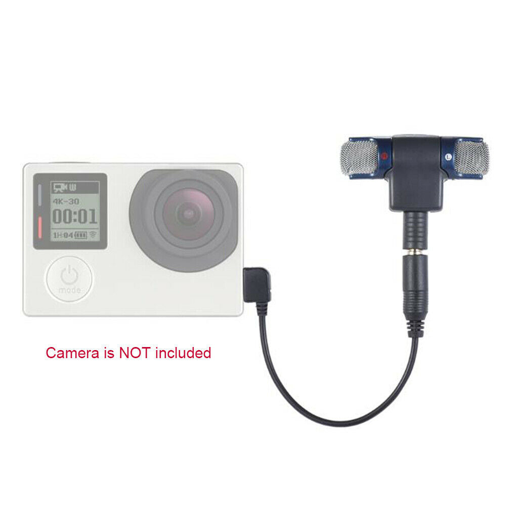 External Mic Microphone with Mini USB Adapter Cable for   Hero 3 3+  Camera