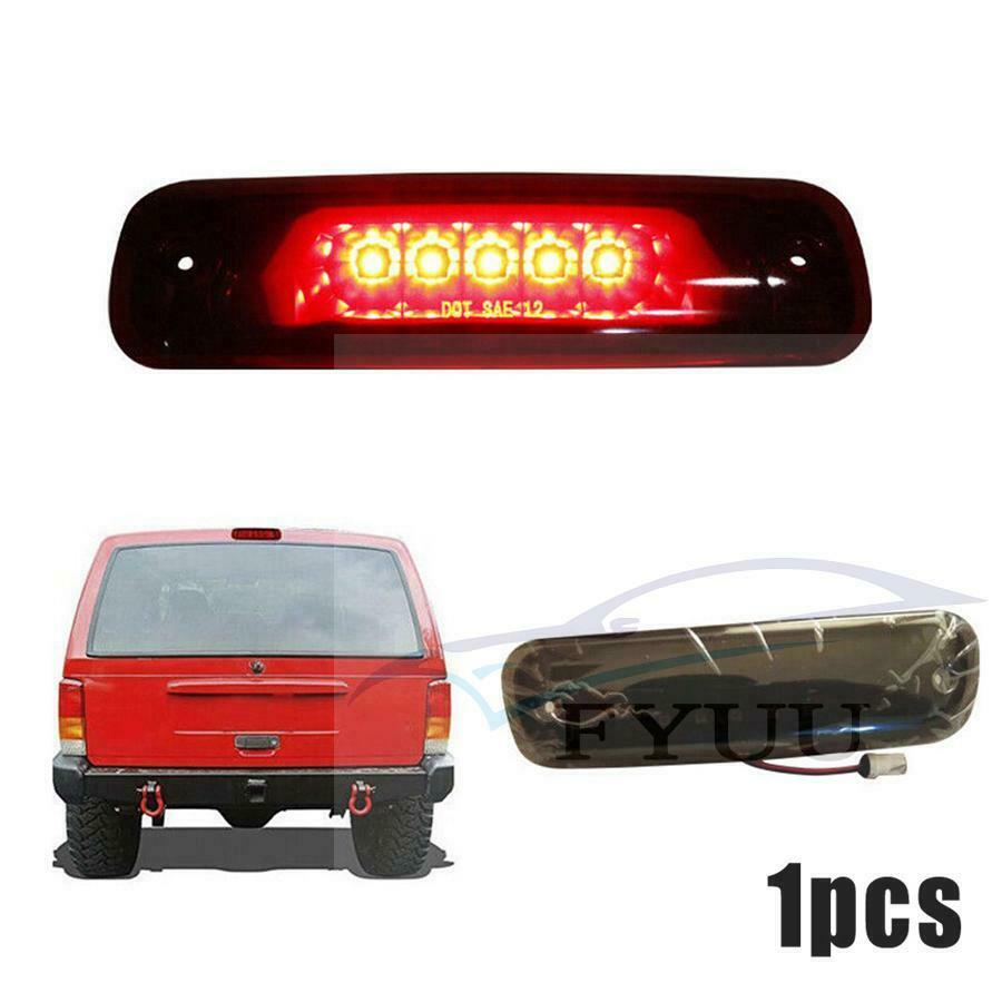 LED 3rd Third Brake Light Rear Stop Lamp Smoke Lens For 1997-01 Jeep Cherokee XJ