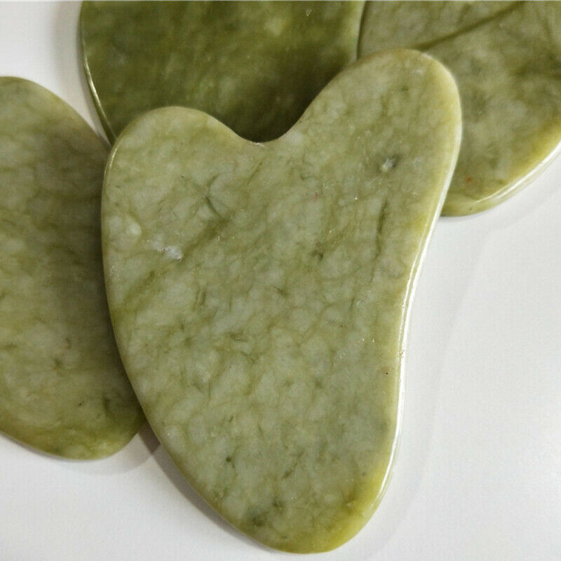 Natural Jade Stone Guasha Board Massage Tool SPA Therapy Gua Sha Massag.l8