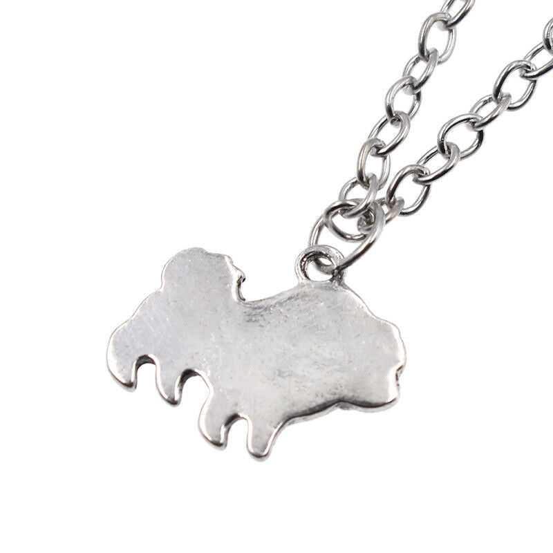 Unique Alloy Chain Shih Tzu Pendant Retro Dog Long Chain Necklace Unisex Jewelry