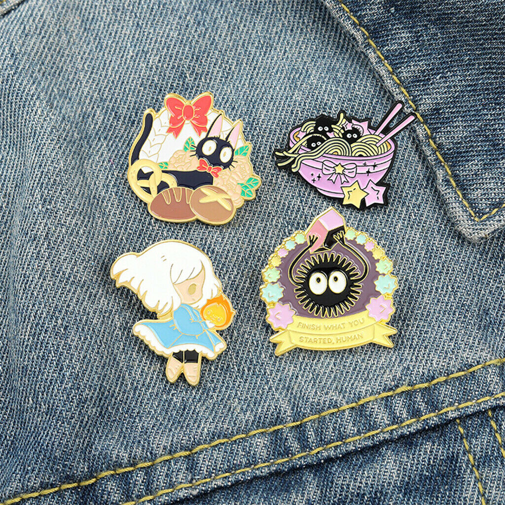 Anime Brooch Pins Set Enamel Brooches Cute for Women Men Bags Decor Daily
