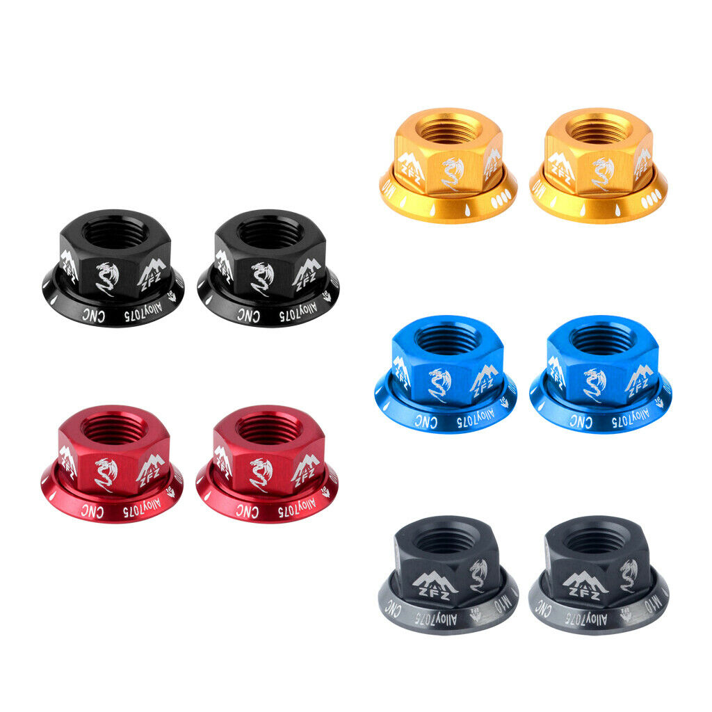 Bicycle Hubs Nut M10 Folding Fixed Gear Bike Wheel Hubs Axle Screw Black