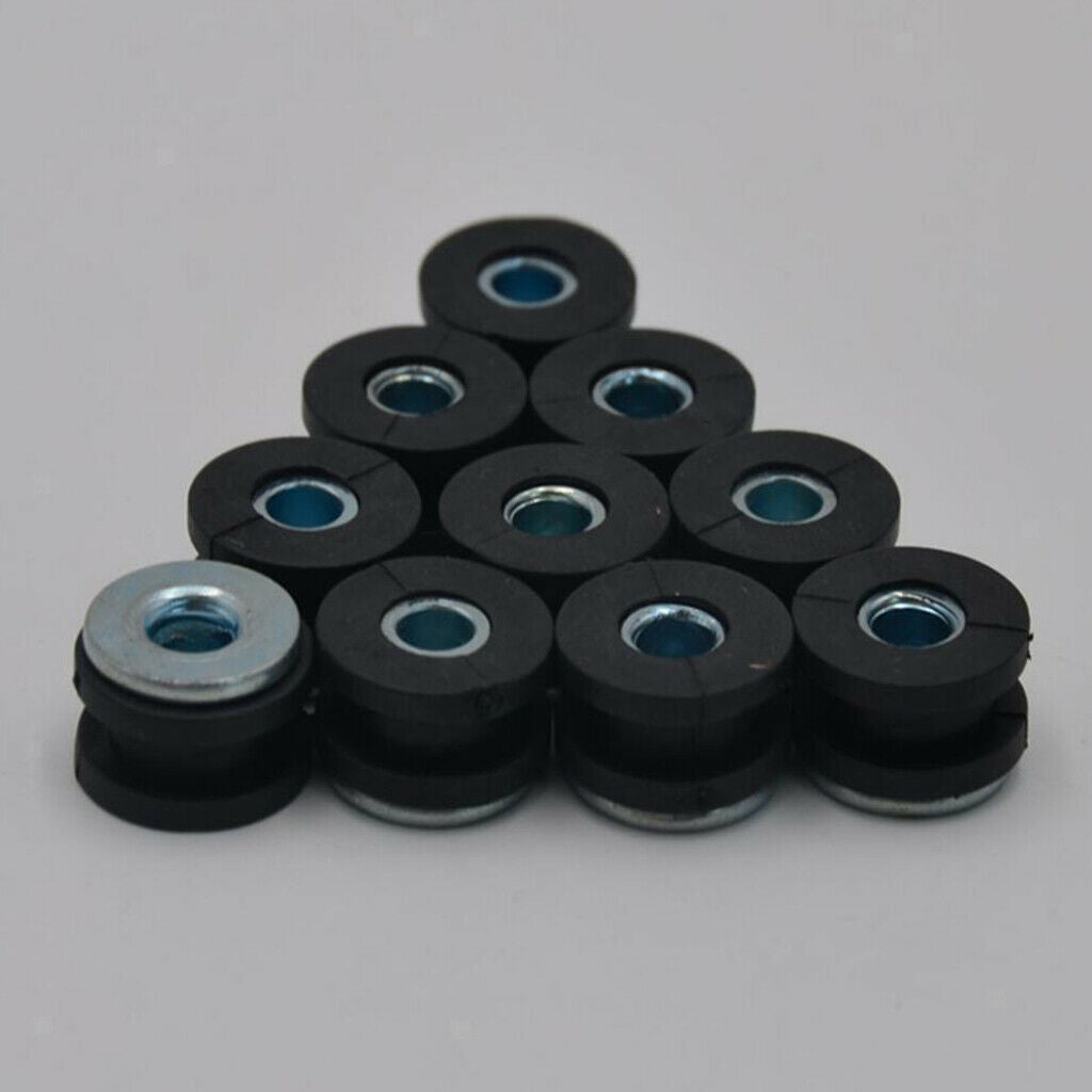 10 Pieces Universal Motorcycle Rubber Grommet Fairing Screw Sets