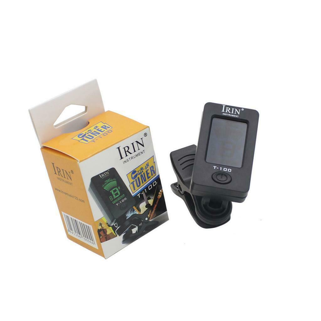T-100 LCD Clip on Tuner Electric Acoustic Guitar Bass Violin,Ukulele
