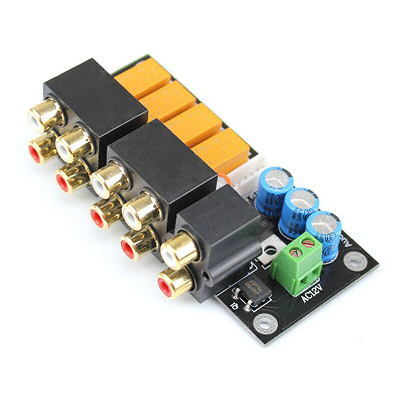 Audio Input Signal Relay Selector Board 4 CH Signal Switching Amplifier Board