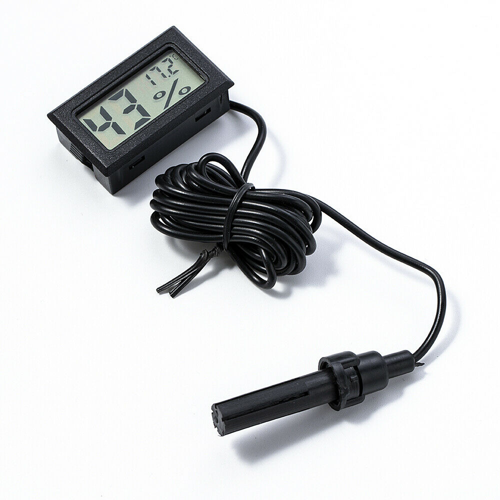 Digital LCD Thermometer Hygrometer Humidity Temperature Meter Indoor & Cable