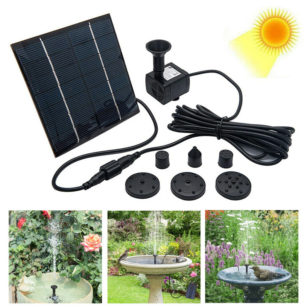 180L/H Solar Power Panel Kit Fountain Pool Pond Garden Submersible Water Pump