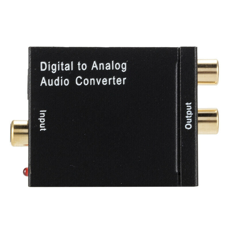 Digital Optical Coax Toslink Audio Signal to Analog SPDIF RCA Converter Adapter