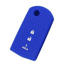 Car 3 Buttons Remote Silicone Key Cover Case Shell For Mazda M2 M6 Blue