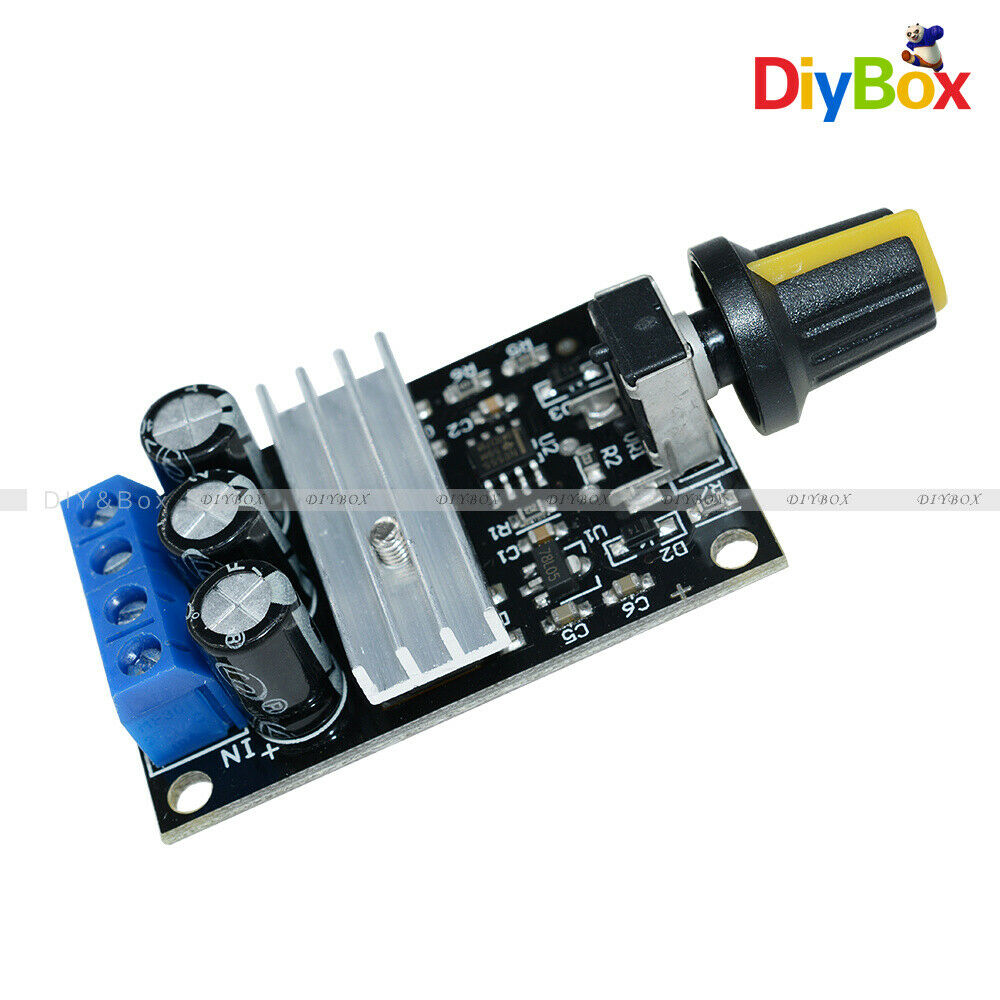 DC 6V 12V 24V 28V 3A PWM Motor Speed Control Switch Controller Black For DC Moto