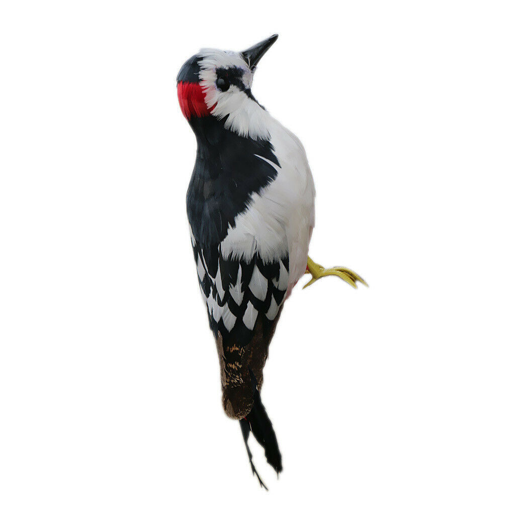 Home Artificial Woodpecker Bird Fur Imitation Animal Garden Decor 33cm