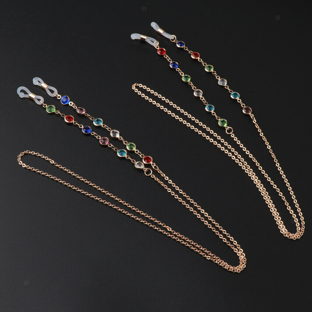 2Pcs Eye Glasses Sunglass Spectacles Eyewear Chain Cord Lanyard Holder Strap