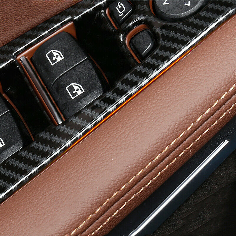 ABS Carbon Fiber Inner Window Switch Panel Cover Trim For BMW X5 G05 2019 2020
