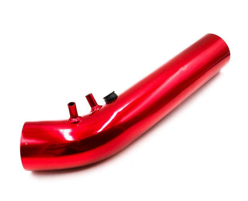 Universal 3 inch 76mm Aluminum Red Cold Air Intake Pipe Induction Kit + Clamp