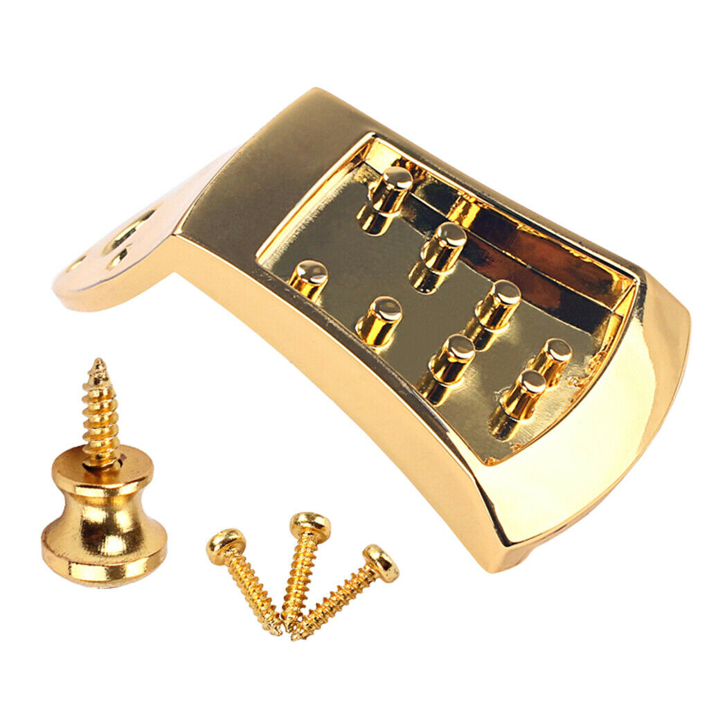 Zinc Alloy Triangle 8 Strings Mandolin Tailpiece with Screw Straps