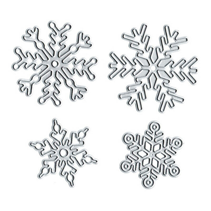 4pcs/set Snowflake  Christmas Metal Cutting Dies DIY Scrapbooking Embossi.l8