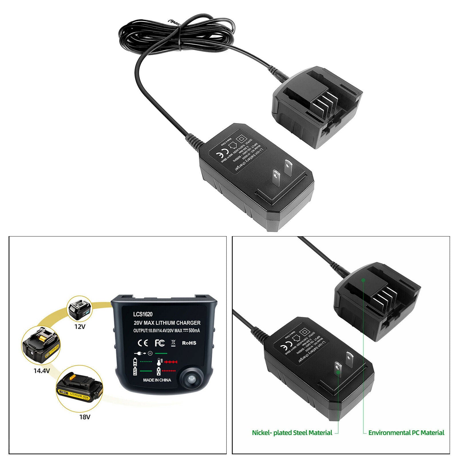 Li-Ion Battery Charger for LBXR20 LBX20 LBX4020 LB2X4020 LBXR20BT US Plug
