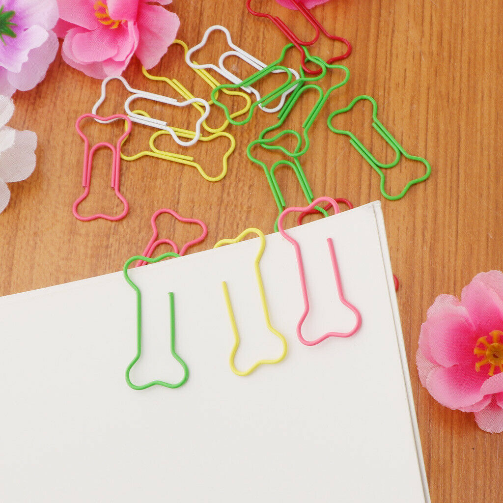 50 Piece/set Metal Bone Shape Paper Clips Scrapbooking Photo Album Envelope