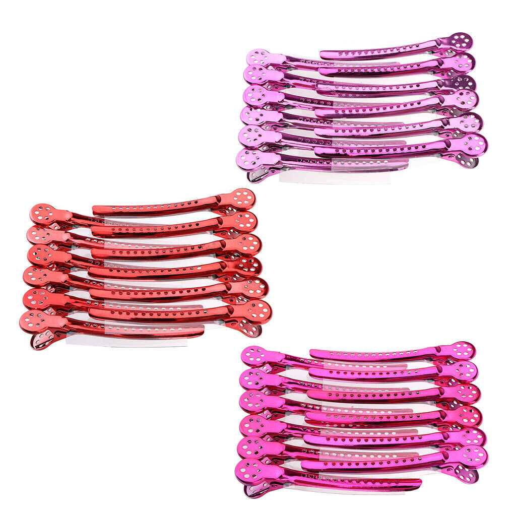 36Pcs Stainless Steel Duck Sectioning Clips Barber Haircut Styling Clamps