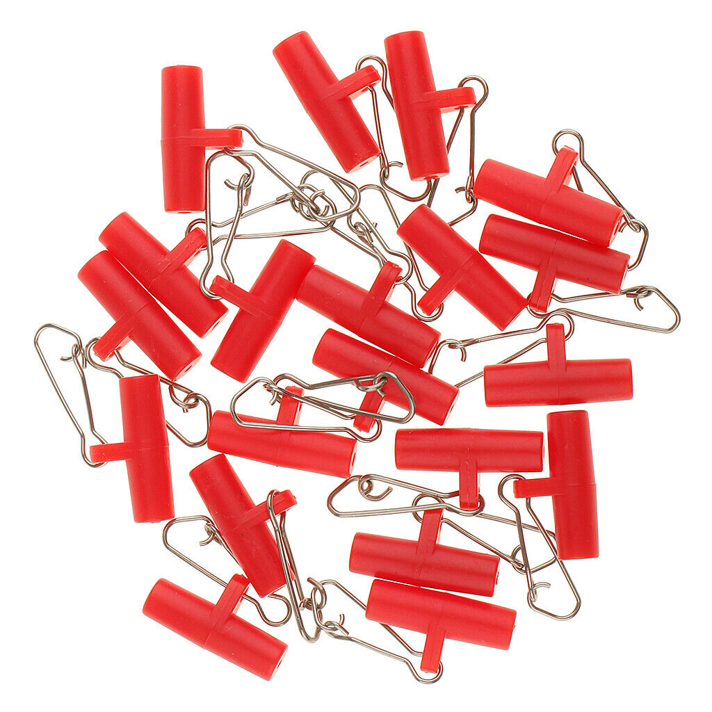 40Pcs Zip Slider High-strength Fishing Line Sinker Slider Slides with Hooked