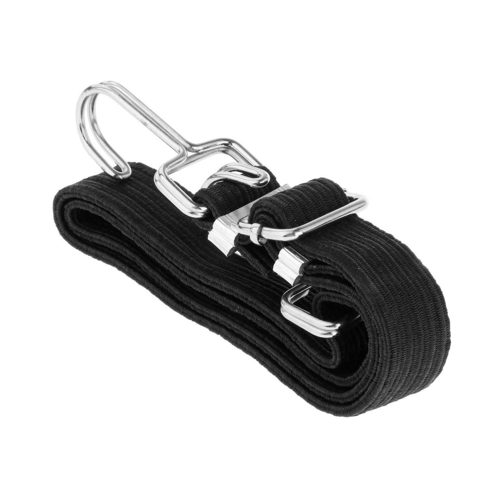 2Pcs Flat Bungee Cord Luggage Strap with Hooks Clothesline Elasticated Rope