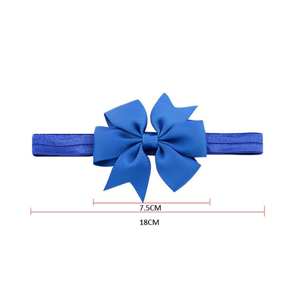 Pack of 20 Newborns Baby Girls Hair Band Ribbon Bow Decor Headband Headwear