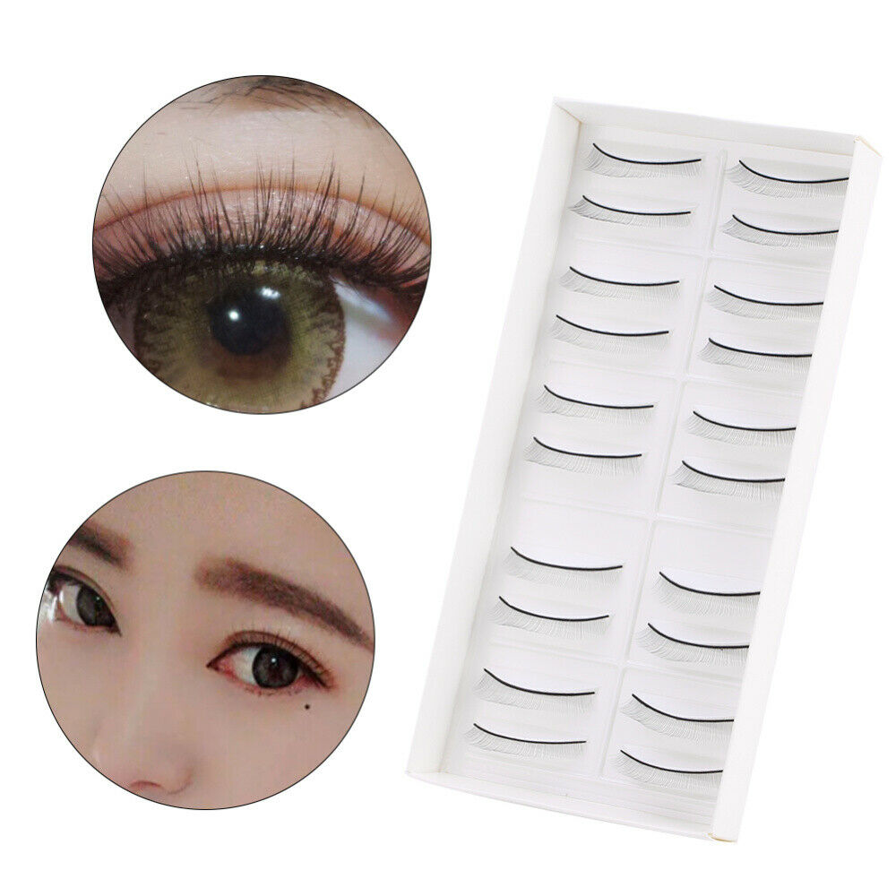 10 Pair Training False Eyelashes Extension Practice Makeup Eye Lashes Grafting