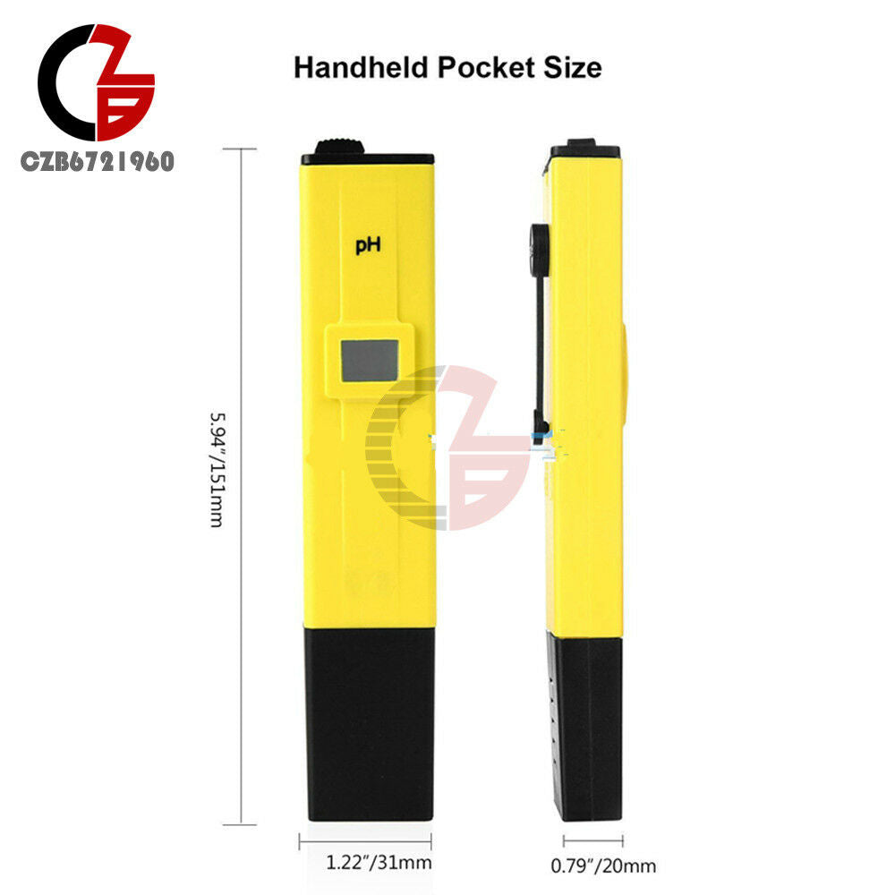 Digital Portable PH Meter Tester Aquarium Pool Water Wine Urine LCD Pen Monitor