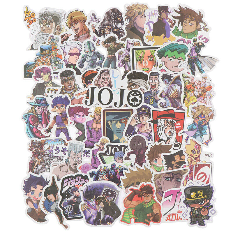 50Pcs Jojos Bizzare Adventure Stickers For Motorcycle Laptop Bicycle Skatebo^DD