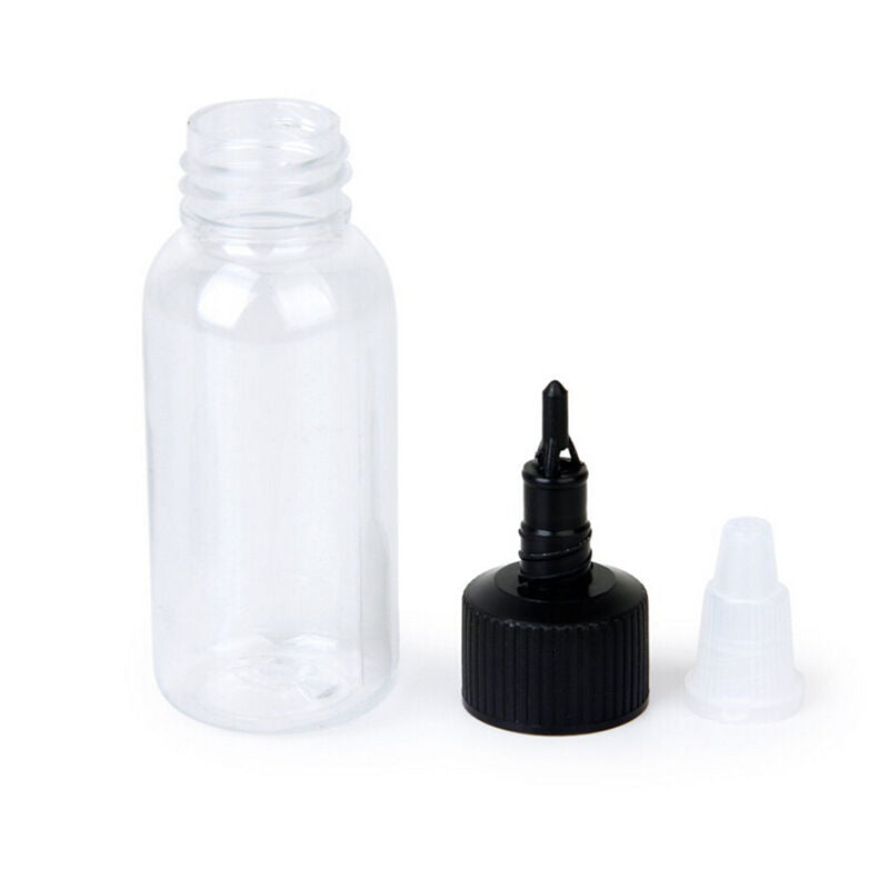 10X 30ml Empty PLASTIC Tattoo Ink Pigment Bottles  Airbrush Paint Supply BDAU
