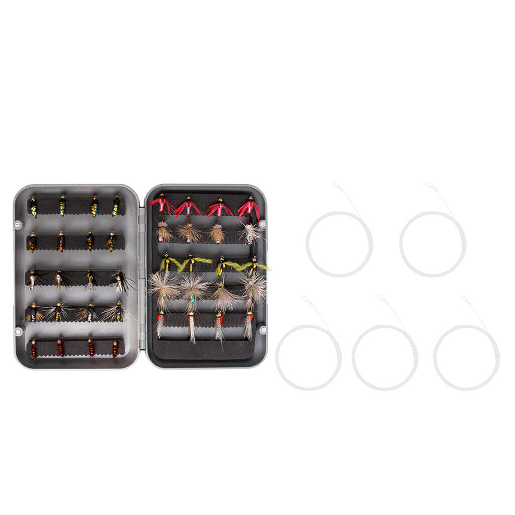 40Pcs / Box, Fly Fishing Flies, Trout Lures, Artificial Dry Fly Bait