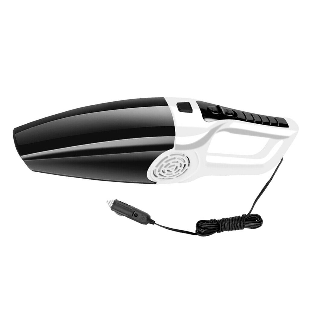 Portable 120W 12V Handheld Cyclonic Car Vacuum Cleaner Wet/Dry  White