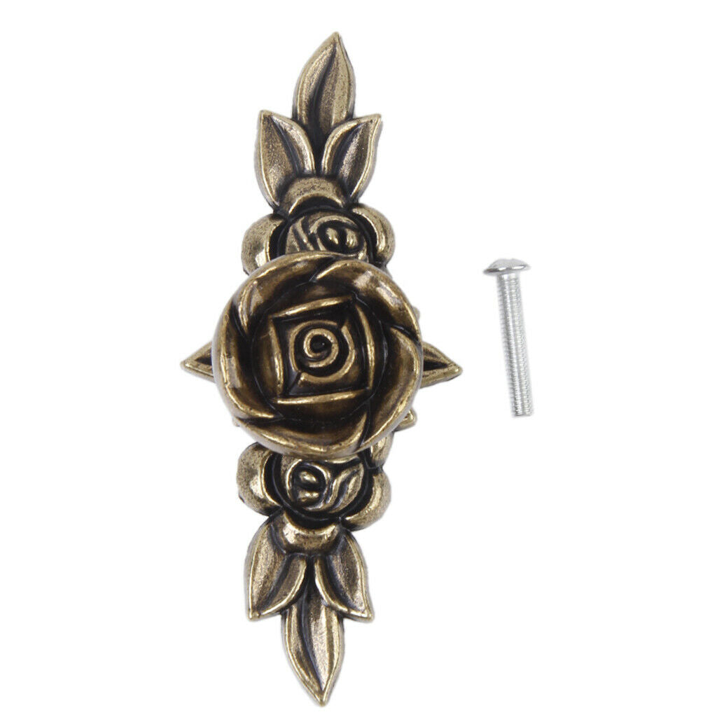 Retro Rose Furniture Handle Drawers Knob for Kitchen Cabinet Door Cupboard