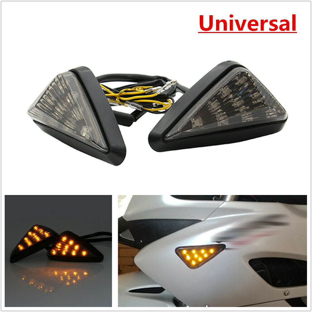 2PCS Universal Motorcycle Bike LED Flashing Turn Signal Indicator DRL Taillights