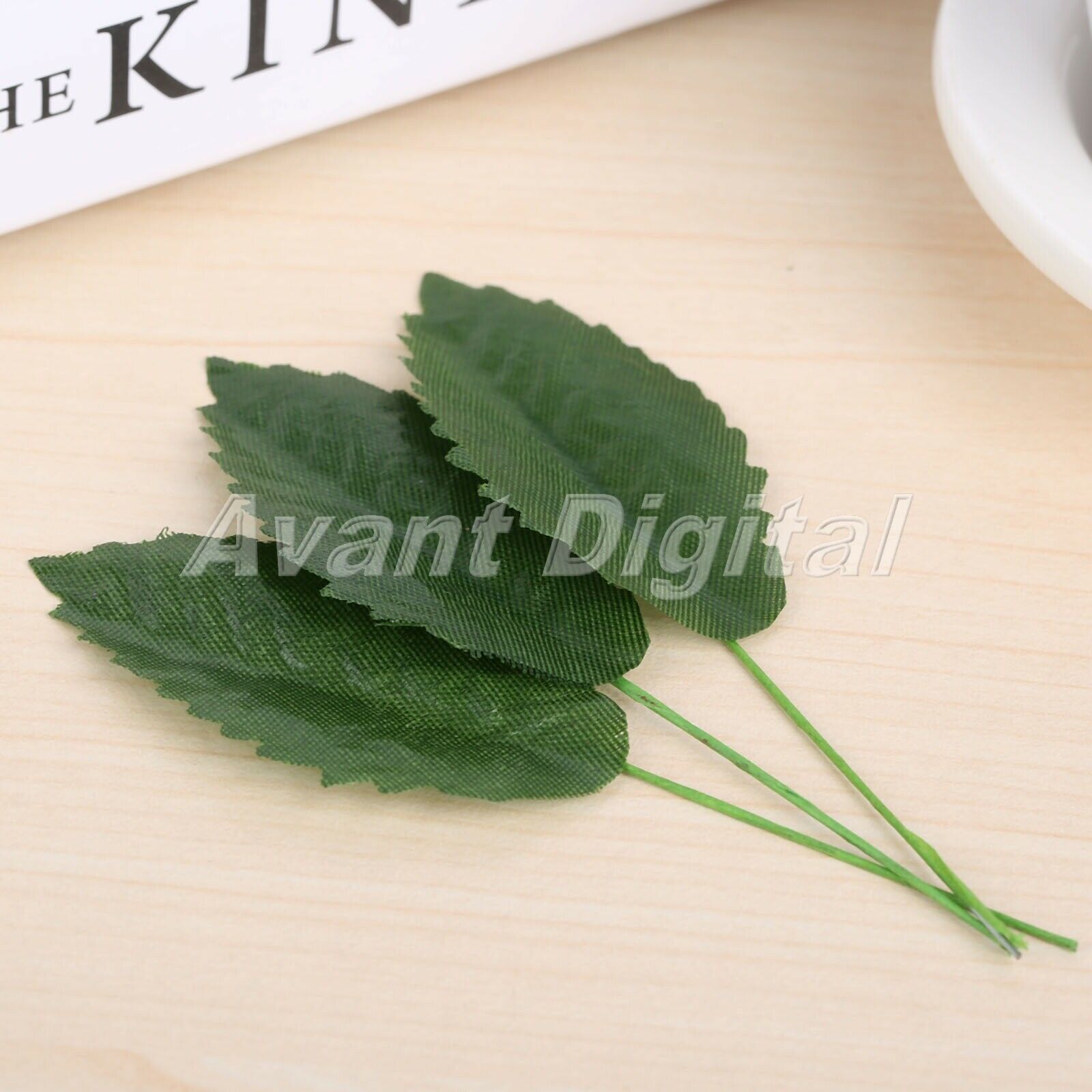 Decoration Artificial Flowers Silk Leaf Christmas DIY Crafts Floral Leaves 50Pcs