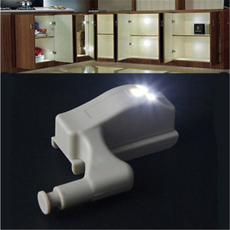 1X Cabinet Hinge LED Sensor Light For Wardrobe Cupboard Home Kitchen Door Closet
